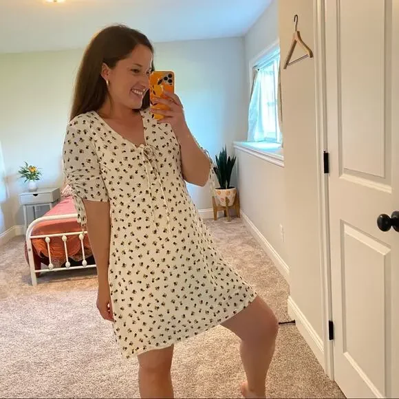 NWT ESSENTIEL ANTWERP White Ditsy Floral Sexy Mini Dress 38 M - Picture 5 of 16